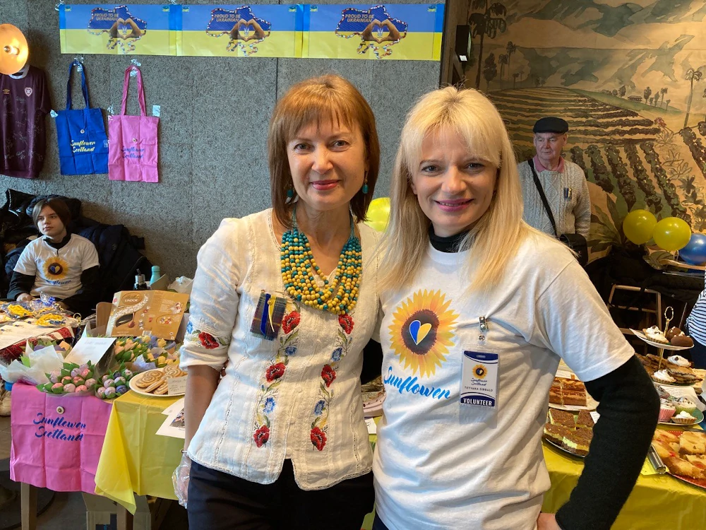 Tetyana Sibbald and Iryna Mansell, trustees of Sunflower Scotland