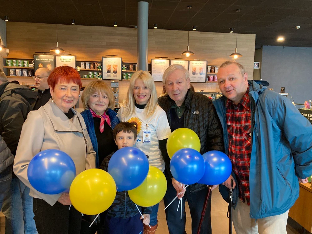 The Sibbald family at Sunflower Scotland Coffee Morning at Starbucks Fountain Park