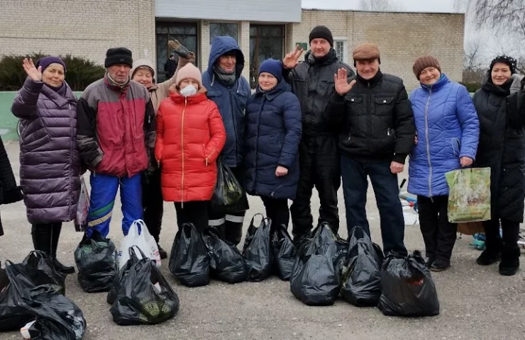 Sunflower Scotland aid distribution in Vilcha, Kharkiv region, Ukraine, January 2023