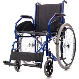 Typical wheelchair supplied as humanitarian aid to Ukraine hospitals