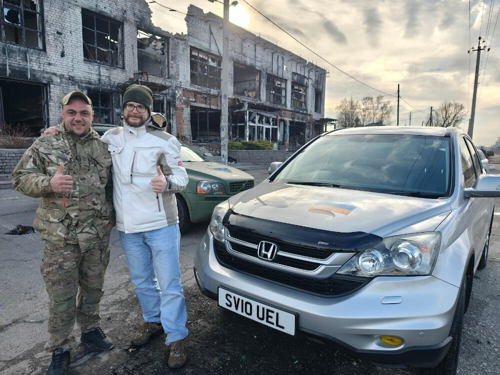 2024-11-22 Sunflower Scotland delivers Honda 4x4 SUV to Khartiya