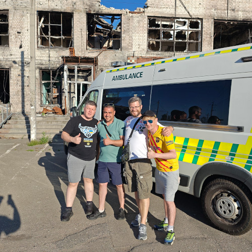 Sunflower donates ambulance to Khartiya in Tsyrkuny, Kharkiv