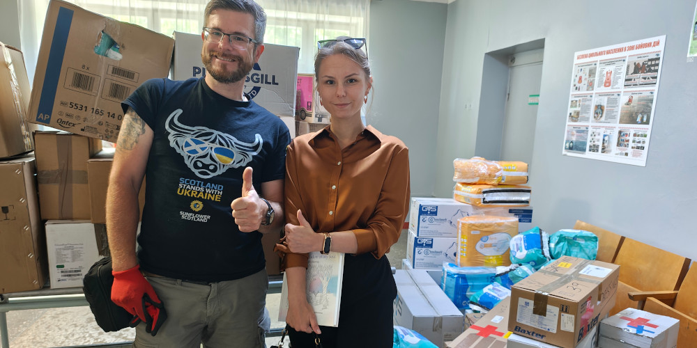 Sunflower donates medical supplies to a hospital in Sumy