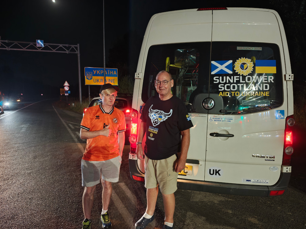 Stuart and Stevie - Sunflower Scotland - took vehicles into Ukraine, August 2025