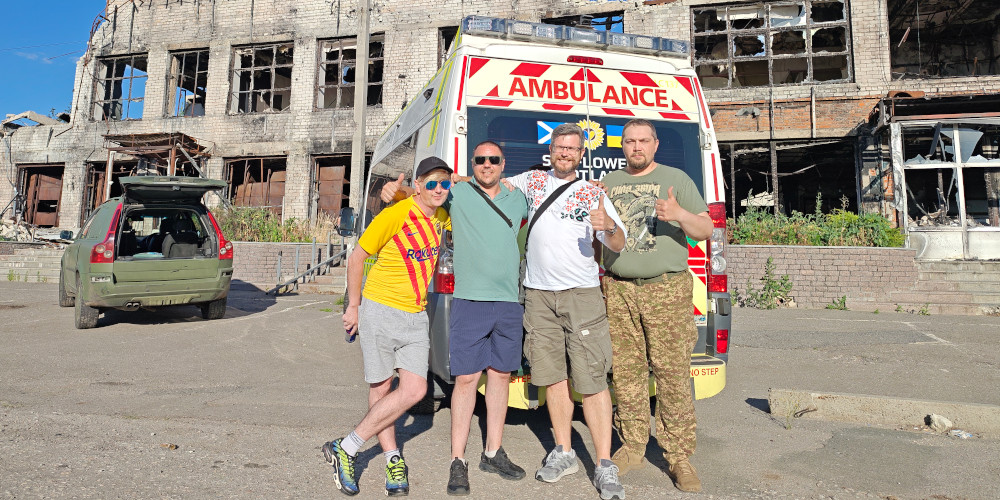 Sunflower donates ambulance to Khartiya in Tsyrkuny, Kharkiv