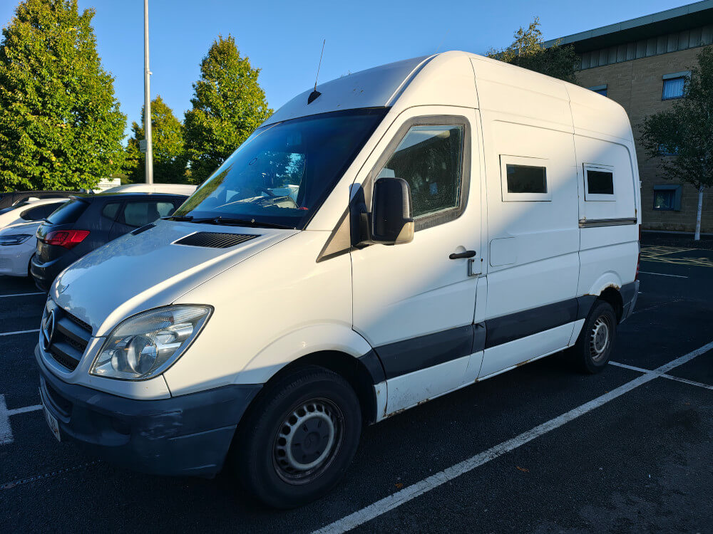 Sunflower's armoured van Mercedes Sprinter