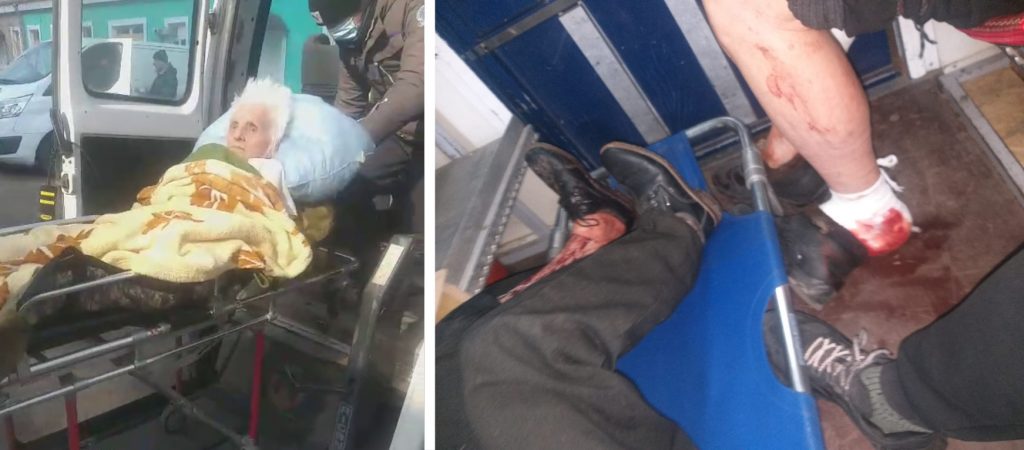 Evacuation of civilians from Kherson by local volunteers Ihor and Maxim