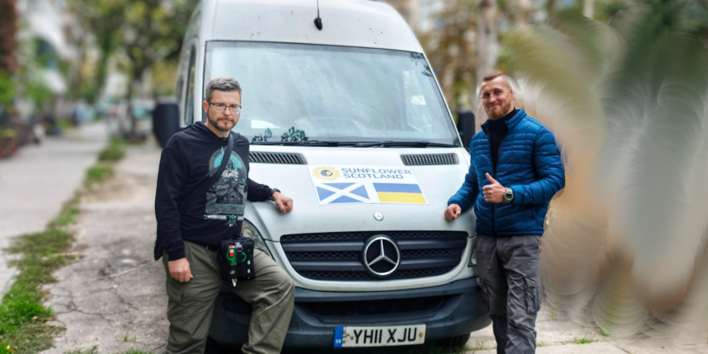 Sunflower transfers Armoured Mercedes Sprinter van to Ihor in Kherson