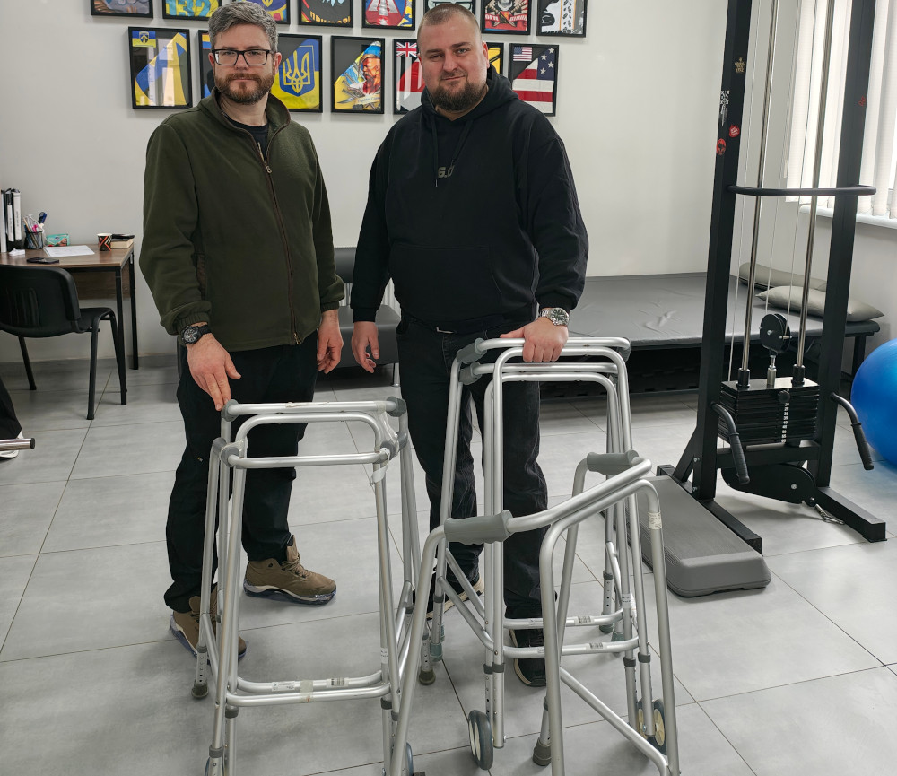 Sunflower Scotland donates zimmer frames to Way to Health rehabilitation centre