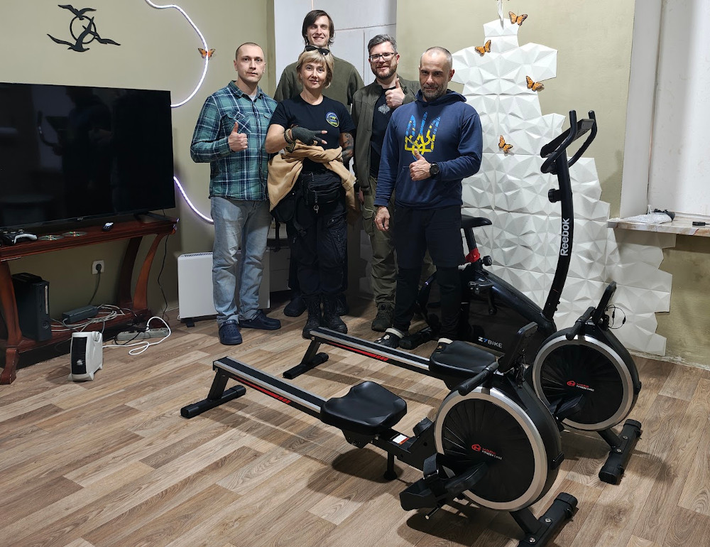 Exercise machines from Scotland donated by Sunflower Scotland to 60th brigade