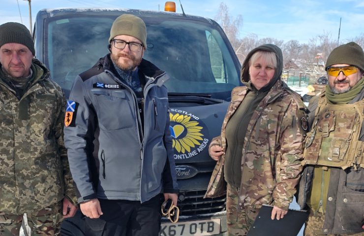 Sunflower Scotland donates van to the medics of the 43rd brigade in Shevchenkove