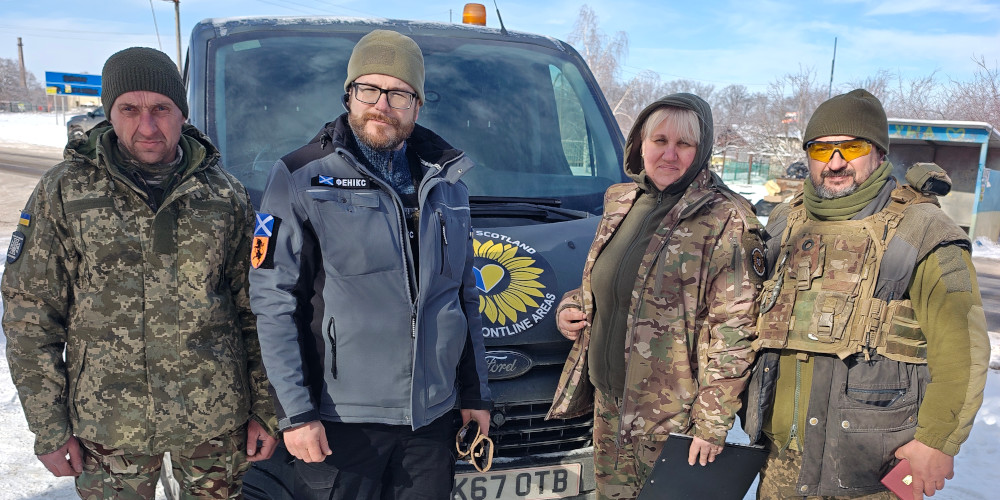 Sunflower Scotland donates van to the medics of the 43rd brigade in Shevchenkove