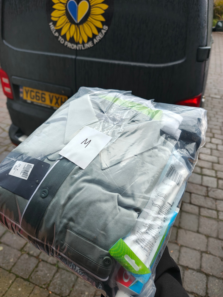 Clothes for wounded soldiers at Zaporizhzhia field hospital 92 brigade