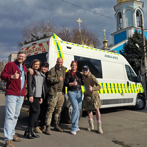 Sunflower Scotland donates ambulance to medics of 46th assault brigade ZSU