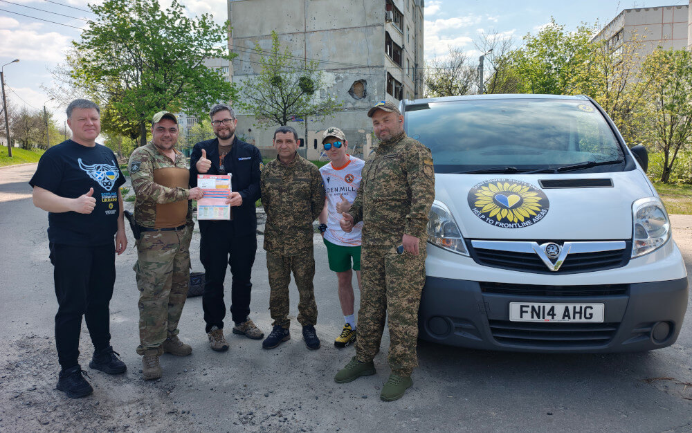Sunflower Scotland donates a Vauxhall Vivaro van to Khartiya brigade in Kharkiv