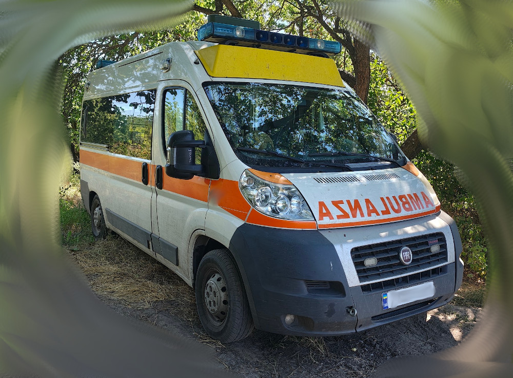 Ambulance used for med evac in Ukraine