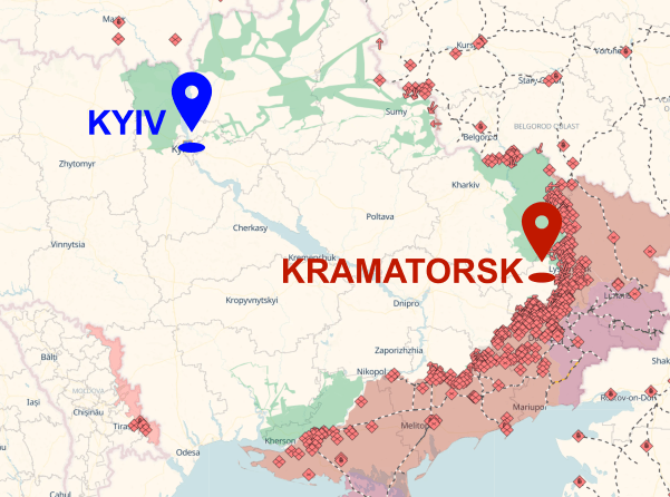 Kramatorsk - front as of July 2026