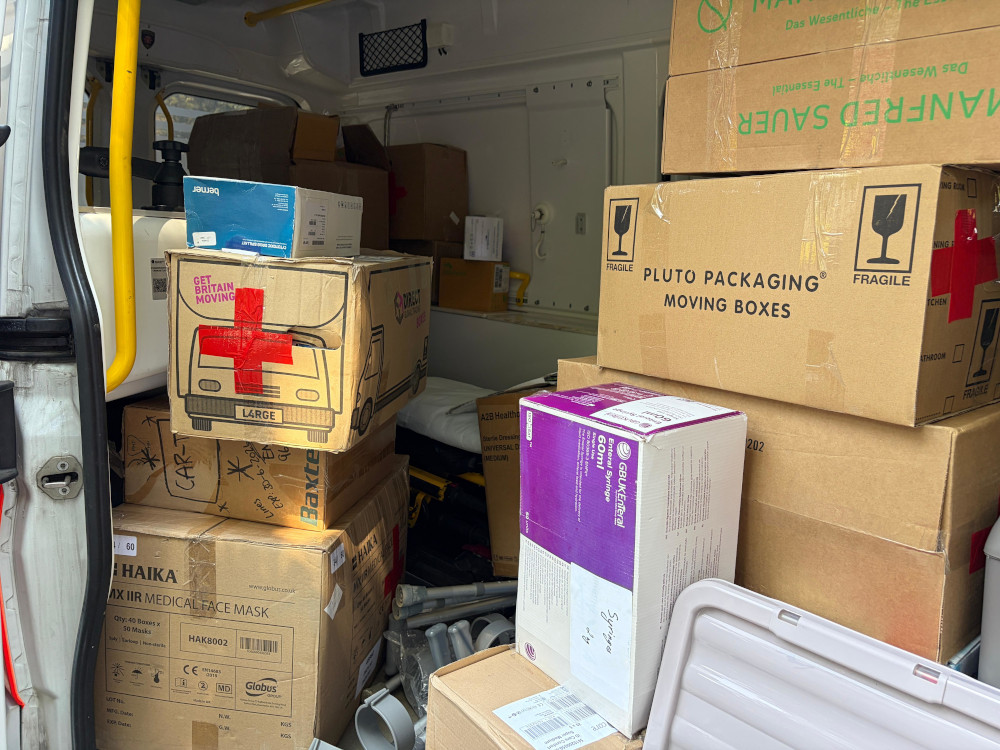 Donating medical supplies to 253 regiment, Zaporizhzhia