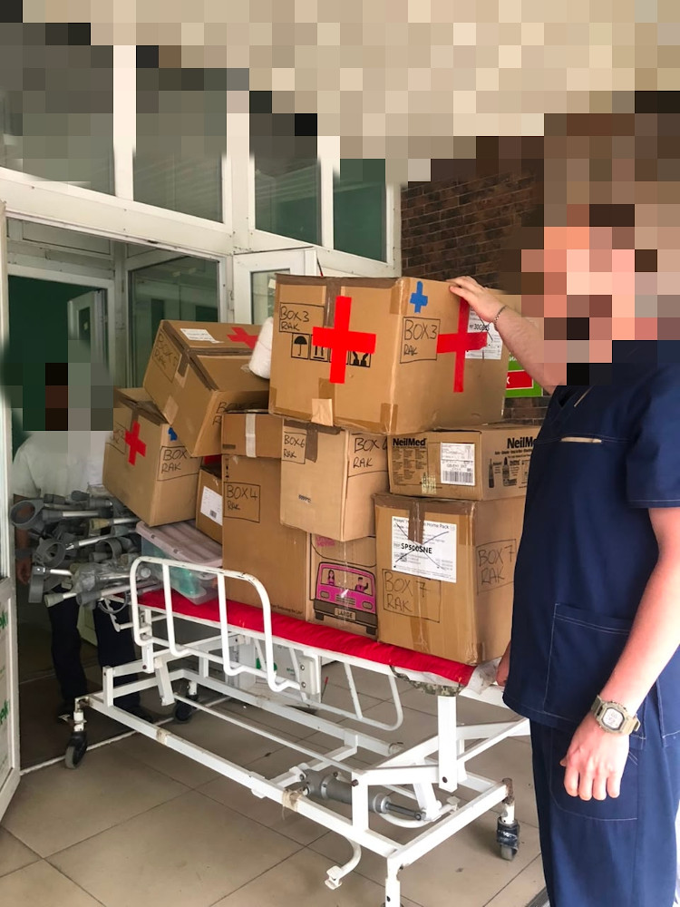 Medical supplies in Kramatorsk hospital