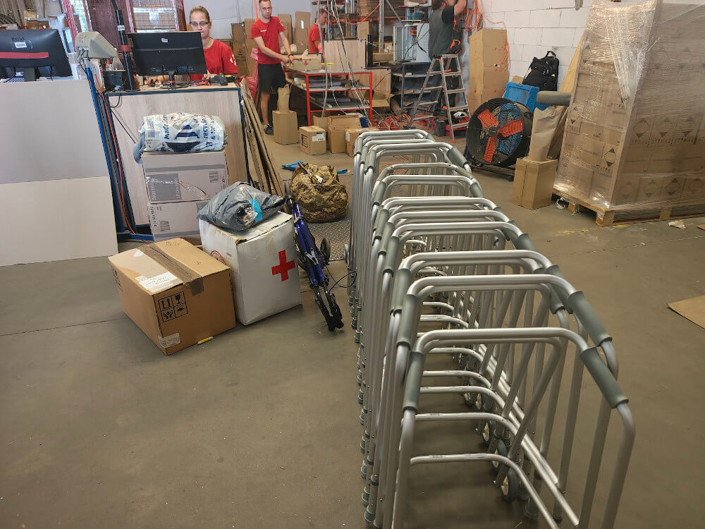 Sending Zimmer frames to Kherson - August 2026
