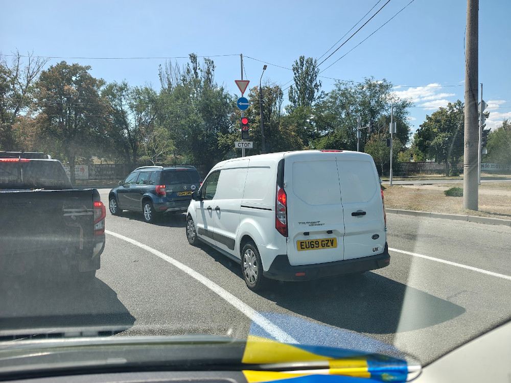 Sunflower Scotland's Skoda Yeti and Ford Connect in Zaporizhzha
