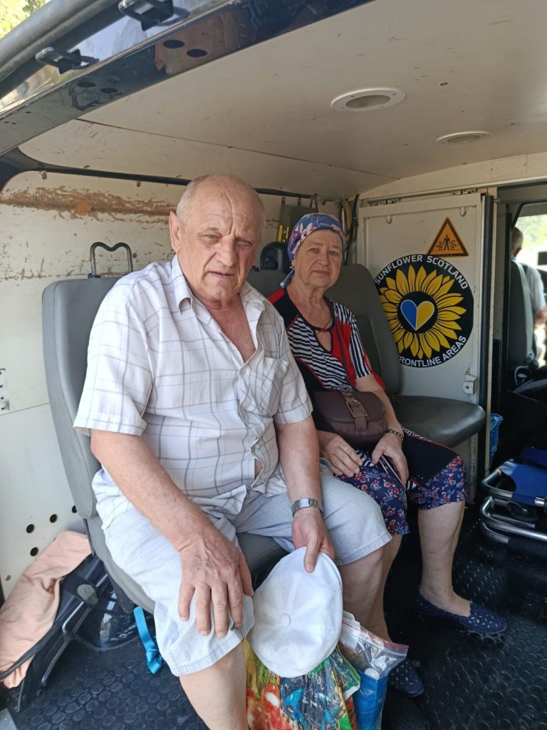 Family evacuated from kill-zone near Kherson in van donated by Sunflower Scotland