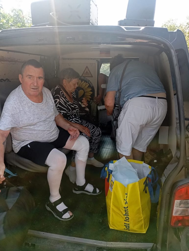 Family evacuated from kill-zone near Kherson in van donated by Sunflower Scotland